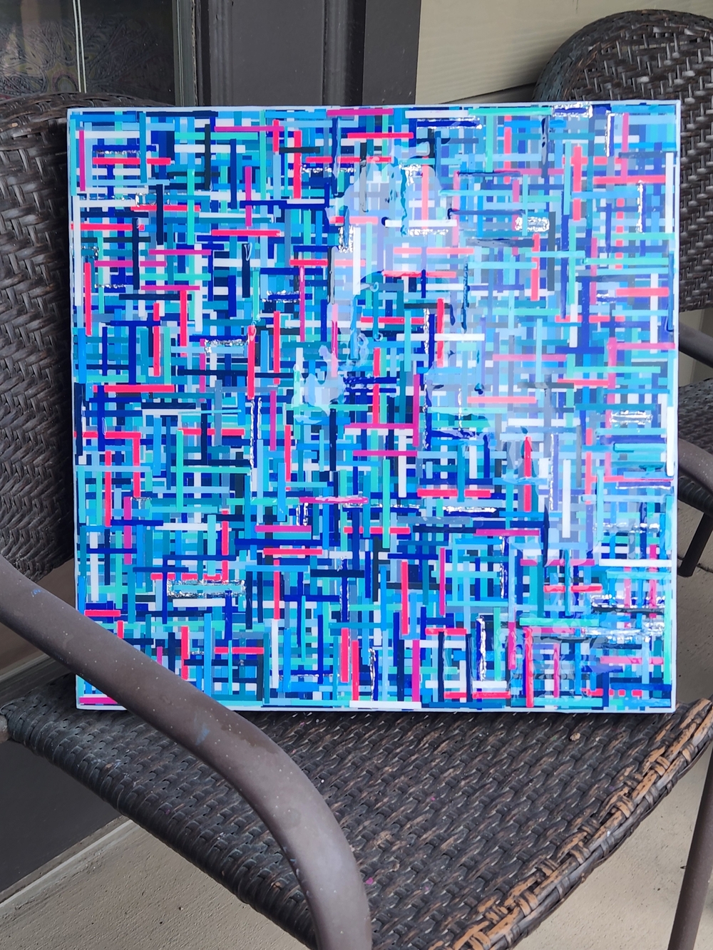 Abstract Resin Mosaic layered Artwork/ created by me